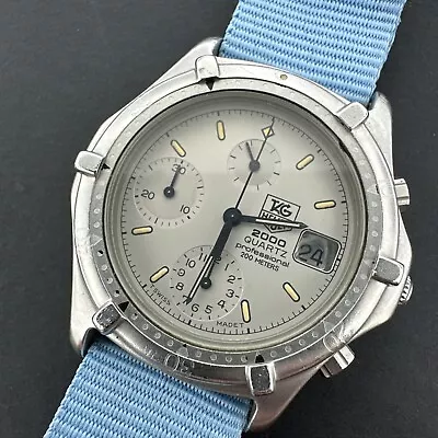 Vintage Tag Heuer 2000 Cal.185 Chronograph 200 Meters Quartz Watch 20 Jewels  • $202.50