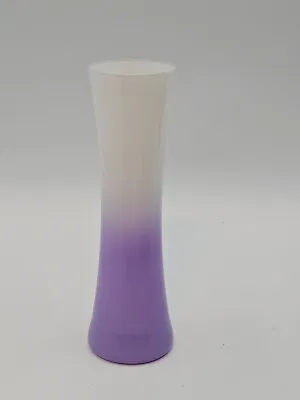 Mid-Century Modern Purple To White Ombre Vase By Libbey 7.25 X2  Vintage  • $18.20