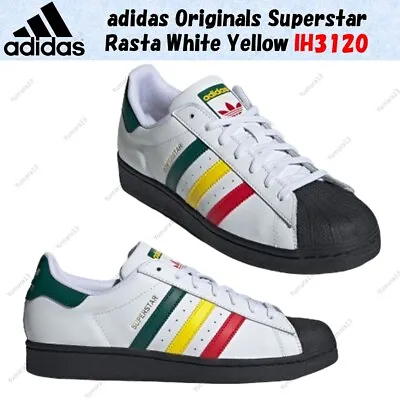 Adidas Originals Superstar Rasta White Yellow IH3120 US Men's 4-14 • $183.69