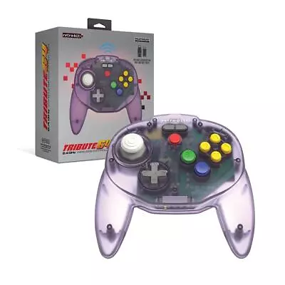 Retro-Bit Tribute64 N64 Wireless Controller (Atomic Purple) • $83.95