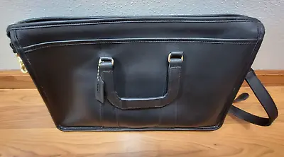 Coach Embassy Bag Tote Black LEather 5282 Briefcase Shoulder Bag • $99.99