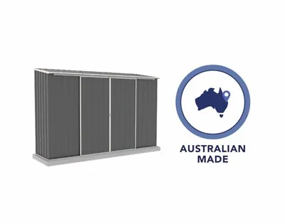 Absco Space Saver Double Sliding Door Charcoal Shed Backyard Storage 80cm Depth • $1047.90