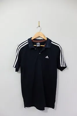 £19 • Buy Vintage Adidas Essentials  S/sleeve Polo Shirt T-shirt | S | Black