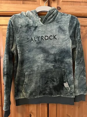 Salt Rock Unisex Kids Green Soft Hoodie Age 13 • £6