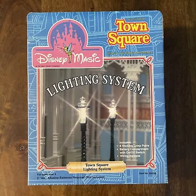 Vintage DISNEY MAGIC TOWN SQUARE Toy Lighting System 6 Lamp Posts NEW • $22.99