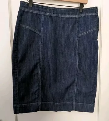 Women's Z. Cavaricci Jeans Pencil Skirt Blue Denim Stretch Size 12 • $12