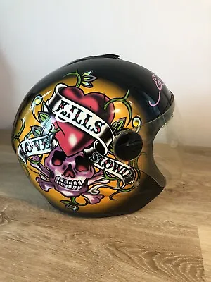 L Large Half Helmet  Bike Ed Hardy Christian Audigier KBC Limited Edition Helmet • $59.99