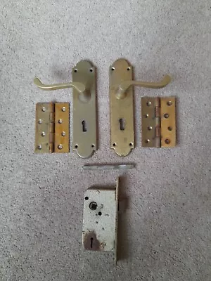Brass Door Handles Hinges  Mortice Lock  • £16.99