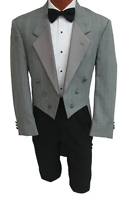$29.69 • Buy Boys Size 3 Grey Christian Dior Tuxedo Tailcoat Wedding Ring Bearer Victorian