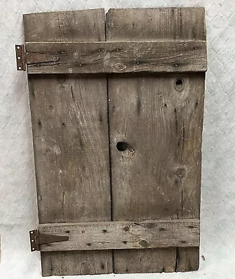 Antique Primitive Barn Door - Hay Loft Door - Gate - Wood -With Hinges - 35 X 22 • $399.99