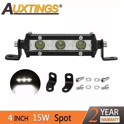 Super Mini 4inch 15W Led Light Bar Spot Single Row Work Driving Lights 4x4 SUV • $8.99