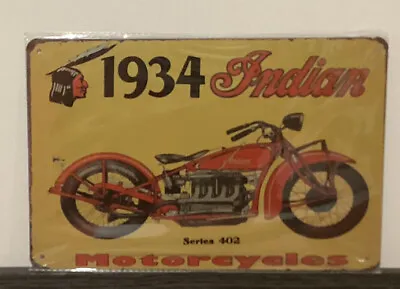 Indian Motorcycle Tin Sign • $9.95