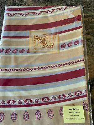 BRAND NEW VENT DU SUD TABLECLOTH~71x88”OVAL  • $75