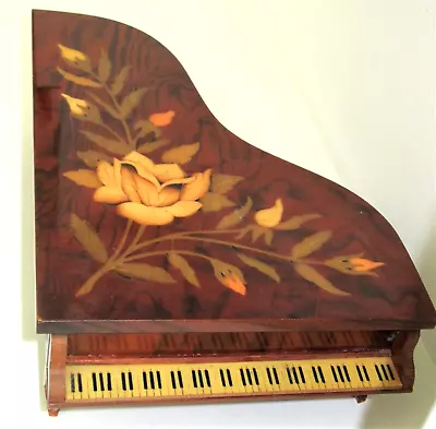 Vintage 1950's Italy REUGE Grand Piano Musical Jewelry Box Swiss Movement Unused • $200