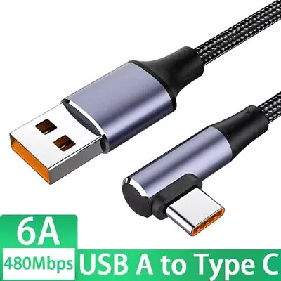 $9.80 • Buy 90 Degree Data Line Right Angle PD 100W Fast Charging USB C To USB Type C Cable