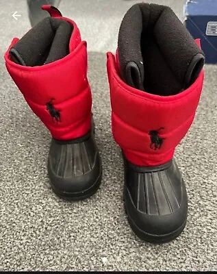 Boys Snow Winter Boots Size UK 10 Infant Polo Ralph Lauren • £20