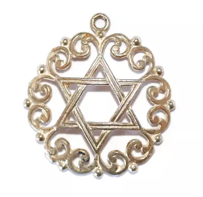 Vintage Sterling Silver Star Of David Bracelet Charm Pendant 3.1g • $24.99