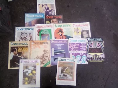 14 Vintage Sheet Music Magazines From The 80's • $17
