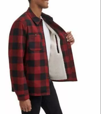 G.H. Bass & Co. Men's Wool Snaps Sherpa Lined Shirt Jacket • $39.99