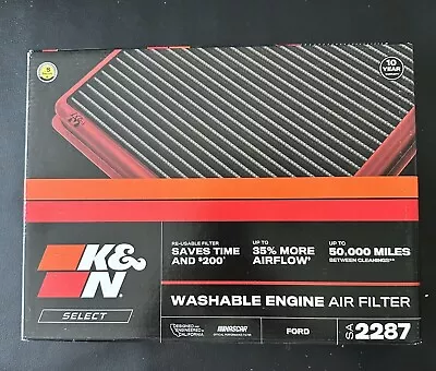 K&N Washable Engine Air Filter SA-2287 Fits Select 2005-2008 Ford F-150 • $20