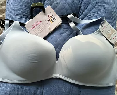 MAIDENFORM XL WIRELESS NATURAL LIFT PLUNGE NECKLINE Light Blue NWT. • $13.99