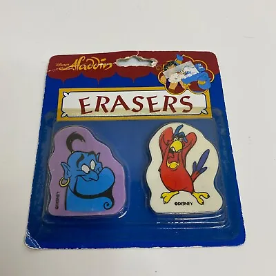 Vintage 90's Aladdin Erasers New In Package Genie Iago Disney • $8.72