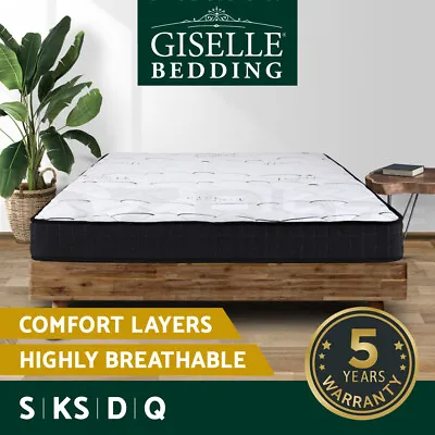$169.66 • Buy Giselle Mattress Queen Double King Single Bed Size Firm Foam Bonnell Spring 16cm