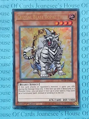 Crystal Beast Topaz Tiger BLCR-EN050 Ultra Rare Yu-Gi-Oh Card 1st New • £0.99