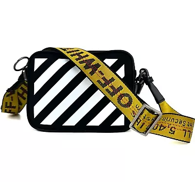 New Off White Virgil Abloh Printed Logo Zipped Crossbody Shoulder Messenger Bag • $270