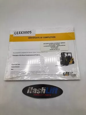 CEEK0005 CAT Certificate Of Completion SKU-04230504SR • $14.13