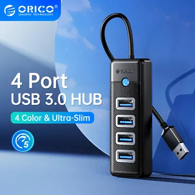 ORICO 4-Port USB HUB 3.0 USB Splitter For Laptop With 3.3ft Cable Fast Transfer • $8.50