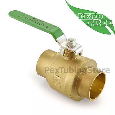 2-1/2  Sweat (CxC) Lead-Free Brass Ball Valve Full Port 400psi WOG • $103.60