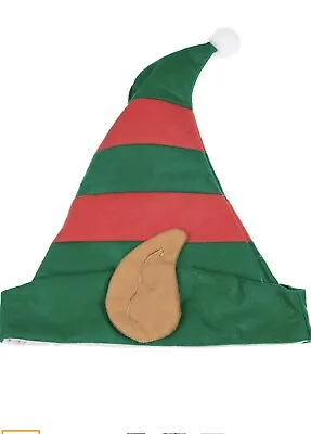 Clever Creations Elf Hat Christmas Party Apparel W/Ears Adult Unisex Costume • $12