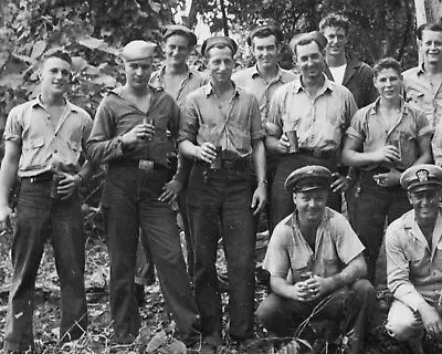 £4.81 • Buy ORIGINAL VINTAGE PHOTO: Navy Sailors Men Male Buddies Beer Group Portrait 50's