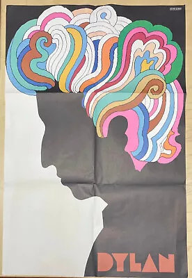 Vintage Original Bob Dylan Milton Glaser Poster 33  X 22  • $59.95