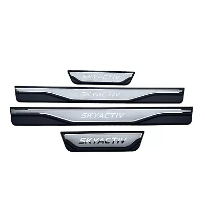 Door Sill Scuff Plate Protector Trim For 2023 Mazda CX-5 CX5 Accessories Auto • $53.89