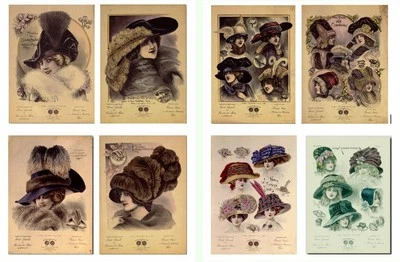 £4.22 • Buy 5103# 4 Piece Advertising For The Hat Salon - Dollhouse - Dollhouse - M 1zu12