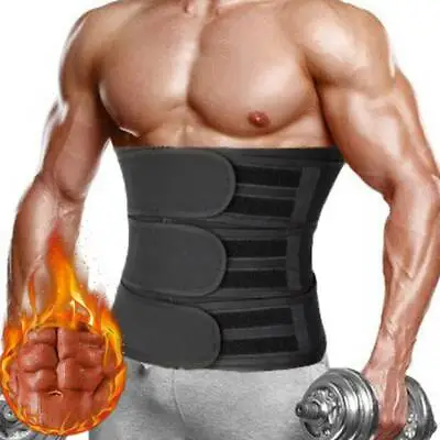 Men Waist Trainer Neoprene Belt Sweat Body Shaper Tummy Control Sauna Girdle Gym • $15.79