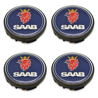 Center Caps Saab 5236294 9-3 9-5 93 95 900 9000 Wheel Hubcaps 99-12 OEM Set • $30.05