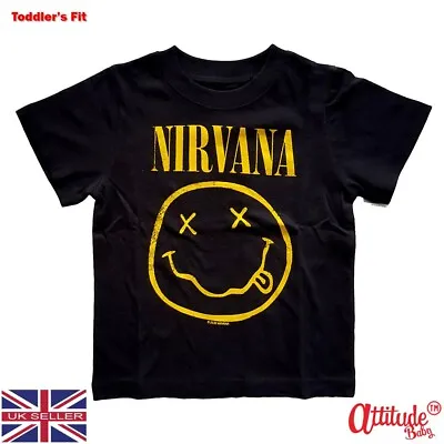 £13.95 • Buy Nirvana T Shirts-Kids-Smiley Face-Official Product-Kids Rock-Toddlers Rock Tees
