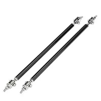 $21.42 • Buy Adjustable Carbon Fiber Front Bumper Lip Splitter Strut Rod Tie Support Bar2pcs 