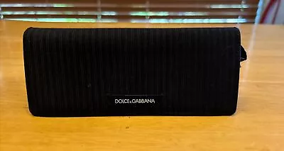 Dolce & Gabbana Spell Out Black Flip-Top Sunglasses Case ~ Magnetic • $14.99