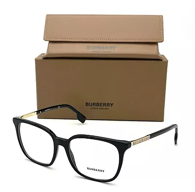 BURBERRY BE2338 3001 Black  / Demo Lens 53 Eyeglasses • $116.95