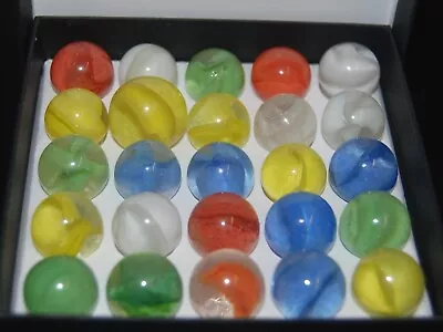 Collector Box Mostly M.K Catseye Marbles Keepers Box DT- 58 • $9.95