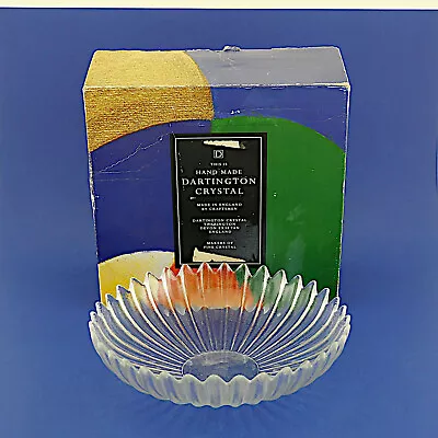 Large Dartington Crystal Lotus Pattern Bowl - 29cm/11.5  Diameter BOXED • £9.99