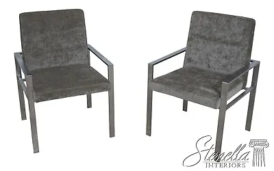 F61117EC: Pair Mid Century Modern Steel Armchairs • $895