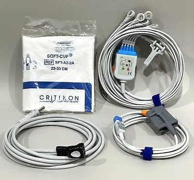 Philips IntelliVue X2 MP2 Accessories Kit Bundle - Cuff Hose SpO2 5-Lead ECG • $129.99
