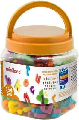 £22.75 • Buy Miniland Educational Magnetic Letters Lowercase Alphabet Jar (154 Pieces)