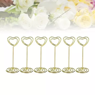 Table Number Holders Gold Heart Table Holder Place Cards Holder • £7.99