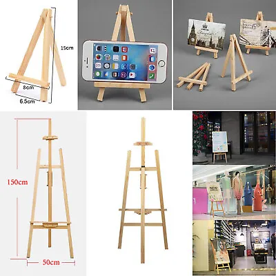 Adjustable Studio Easel Art Craft Display 1.5m Wooden Painting Canvas Stand UK • £5.39
